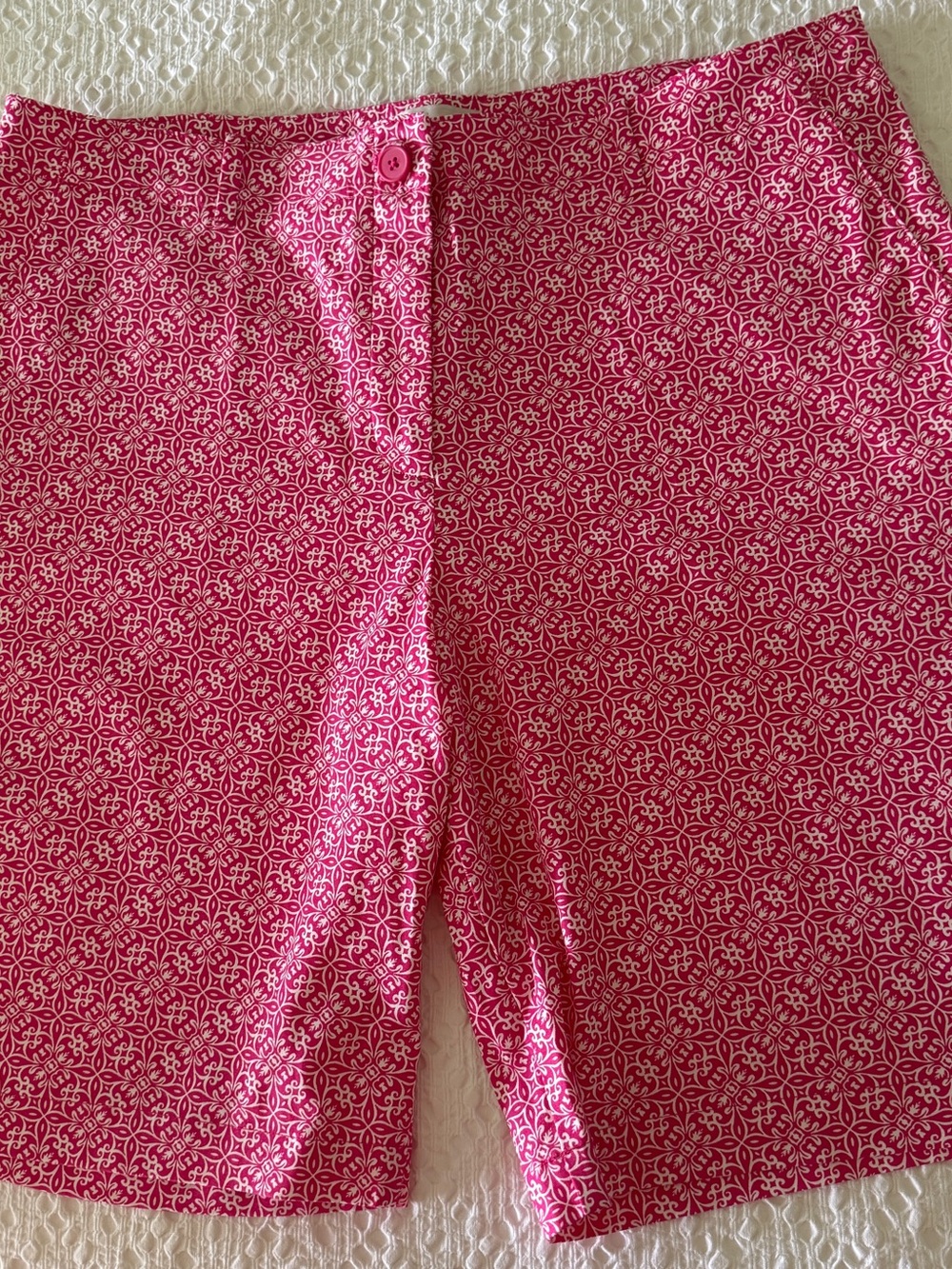 Talbots Pink Printed Bermuda Shorts